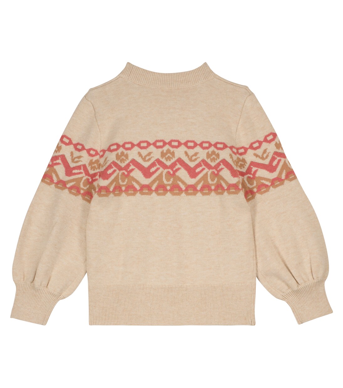 Cotton and wool intarsia sweater | Chloé Kids