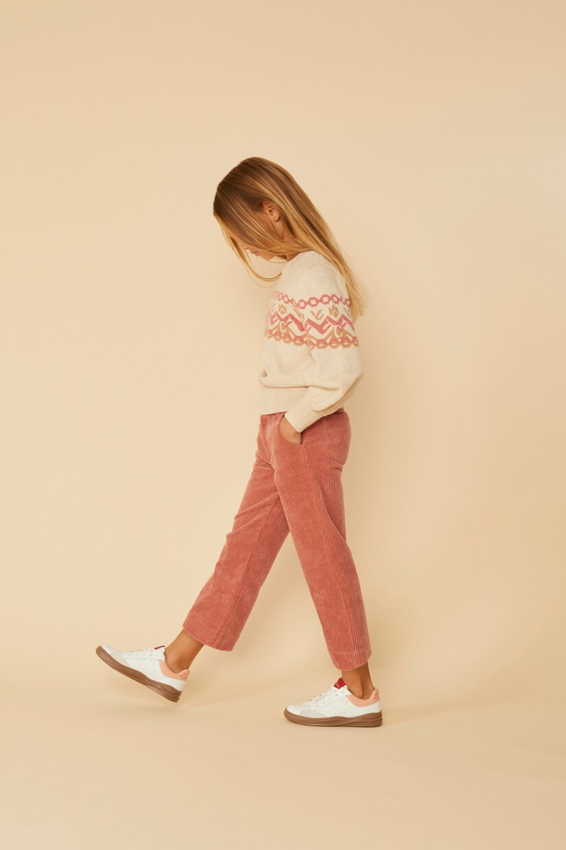 Cotton and wool intarsia sweater | Chloé Kids