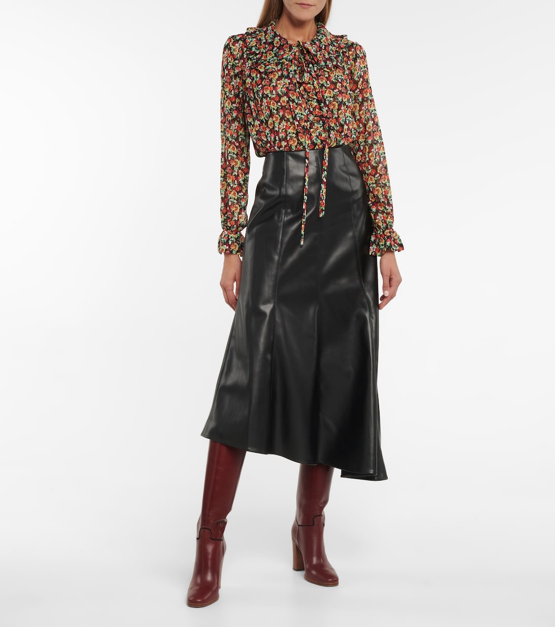 Bedruckte Bluse aus Seide | Victoria Beckham