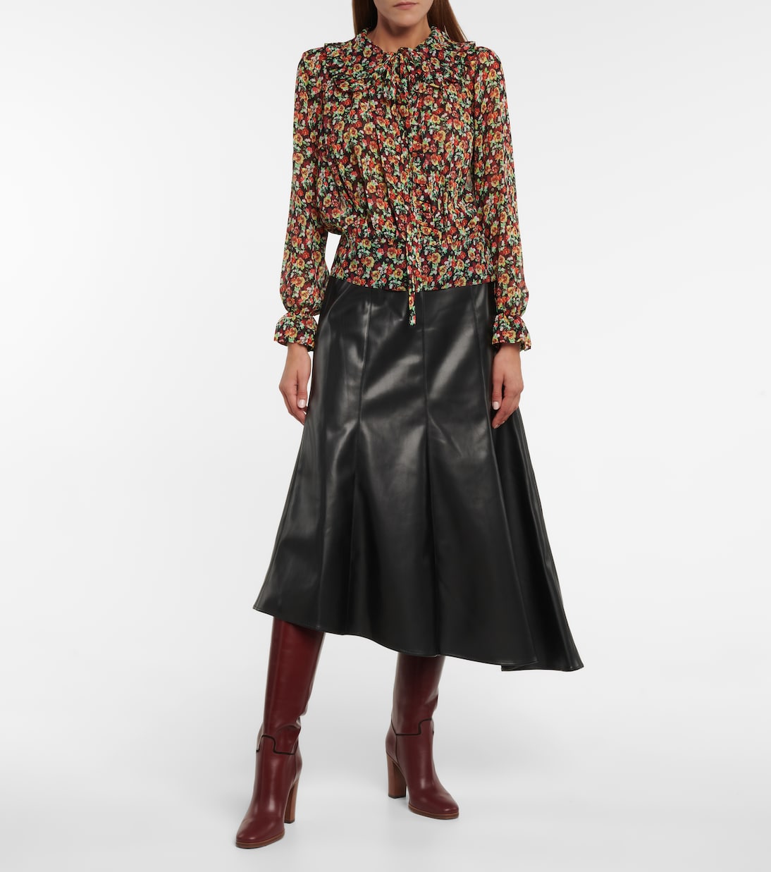 Bedruckte Bluse aus Seide | Victoria Beckham