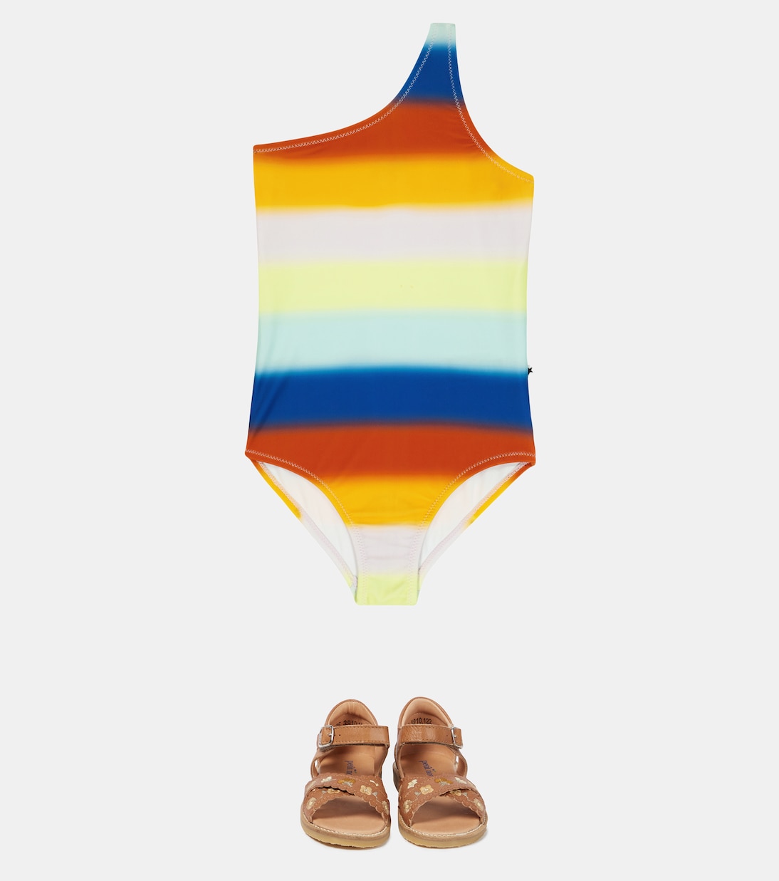 Nai one-shoulder striped swimsuit | Molo
