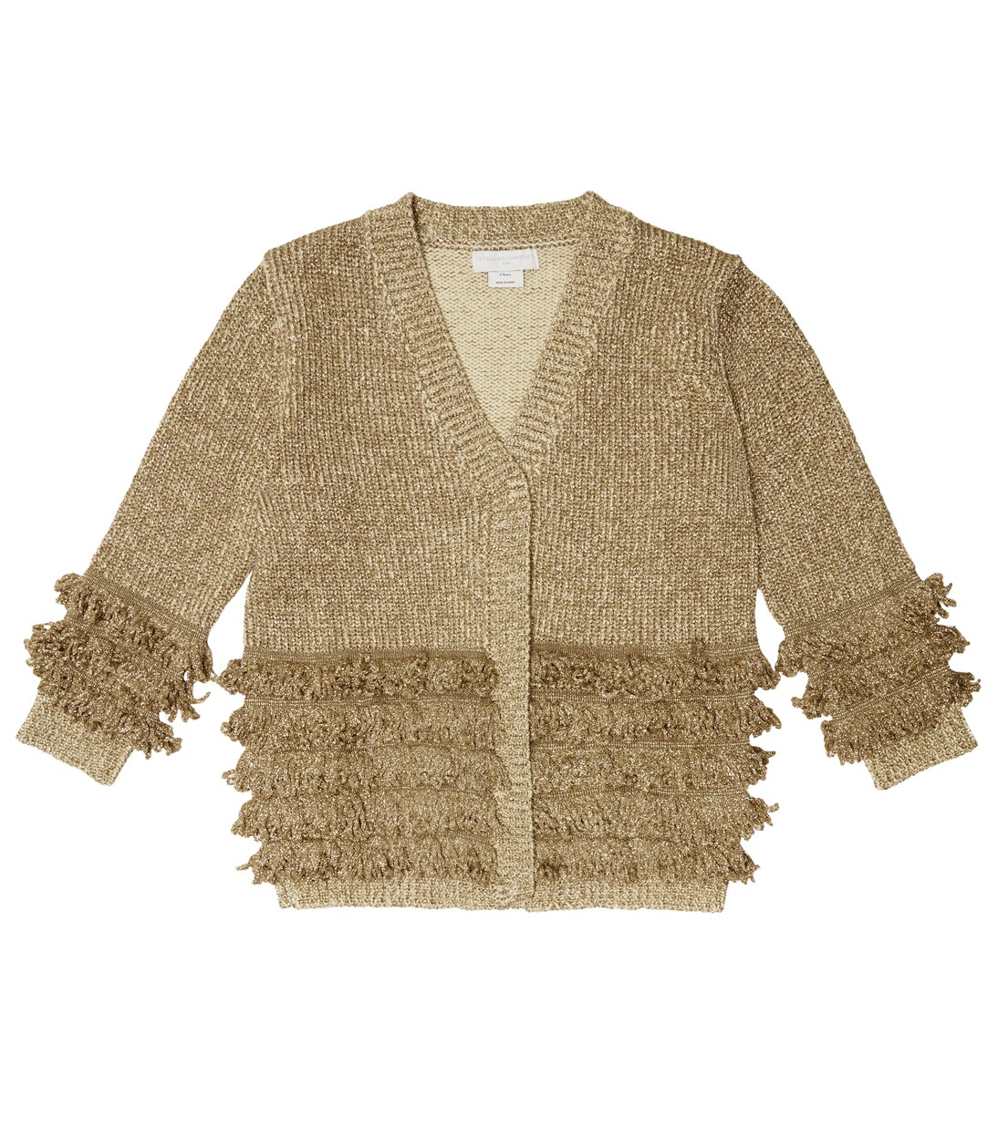 Fringed cotton-blend cardigan | Stella McCartney Kids
