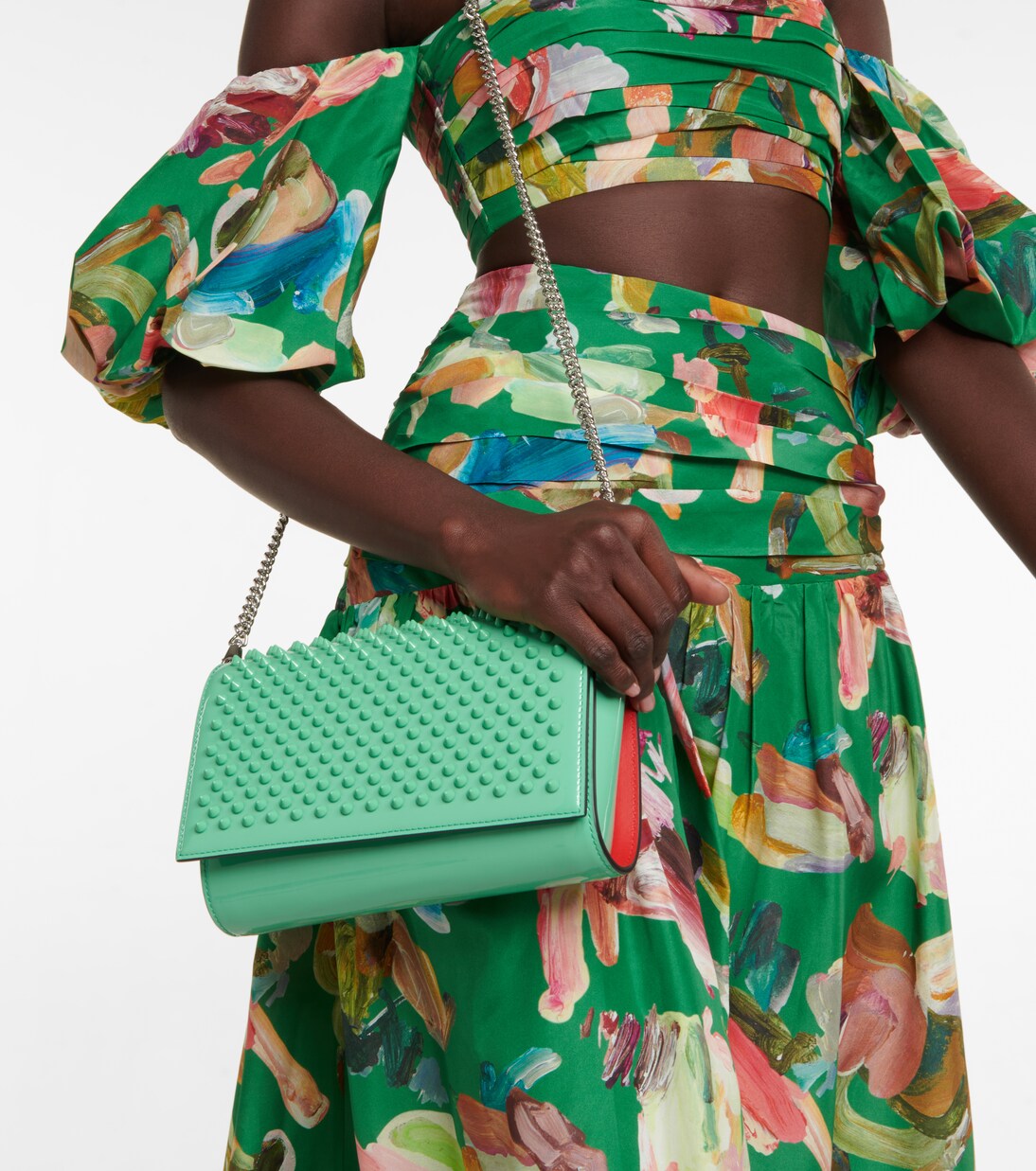 Verzierte Clutch Paloma Small aus Lackleder | Christian Louboutin