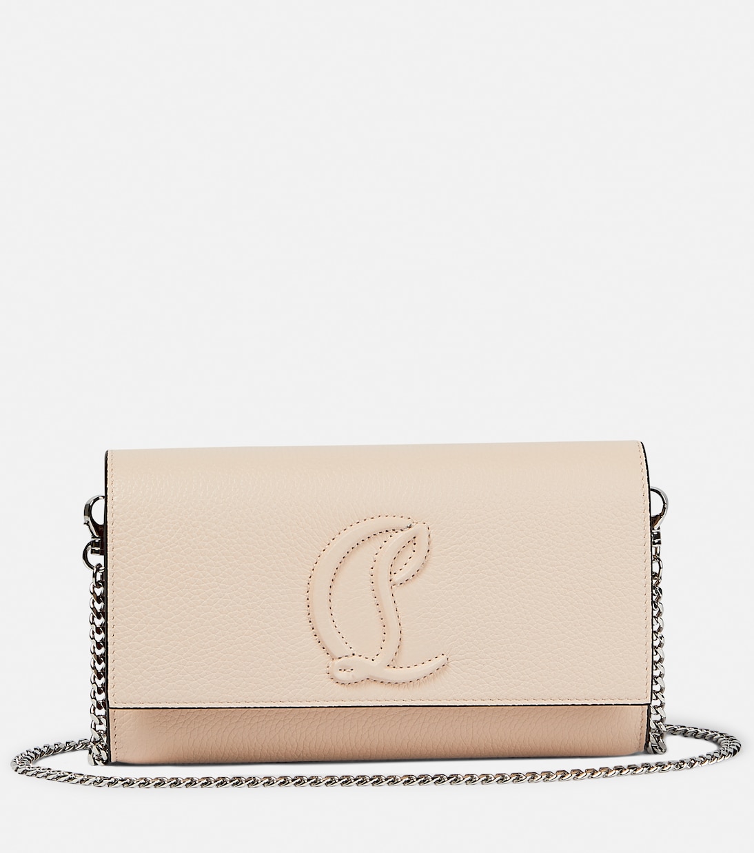 Logo leather wallet on chain | Christian Louboutin