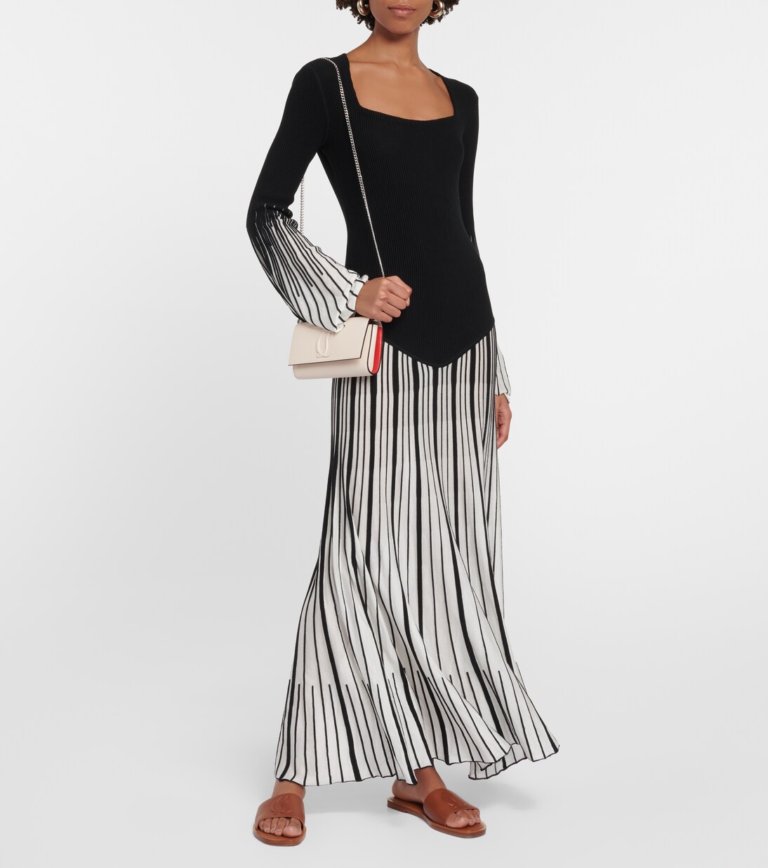 Logo leather wallet on chain | Christian Louboutin