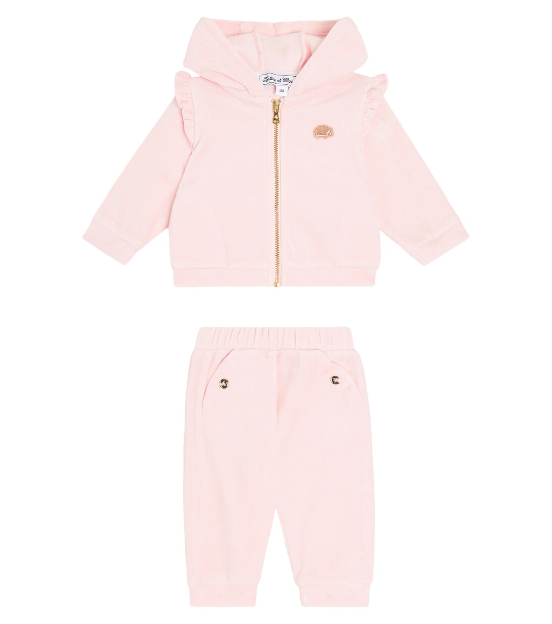 Baby cotton-blend velvet tracksuit | Tartine et Chocolat