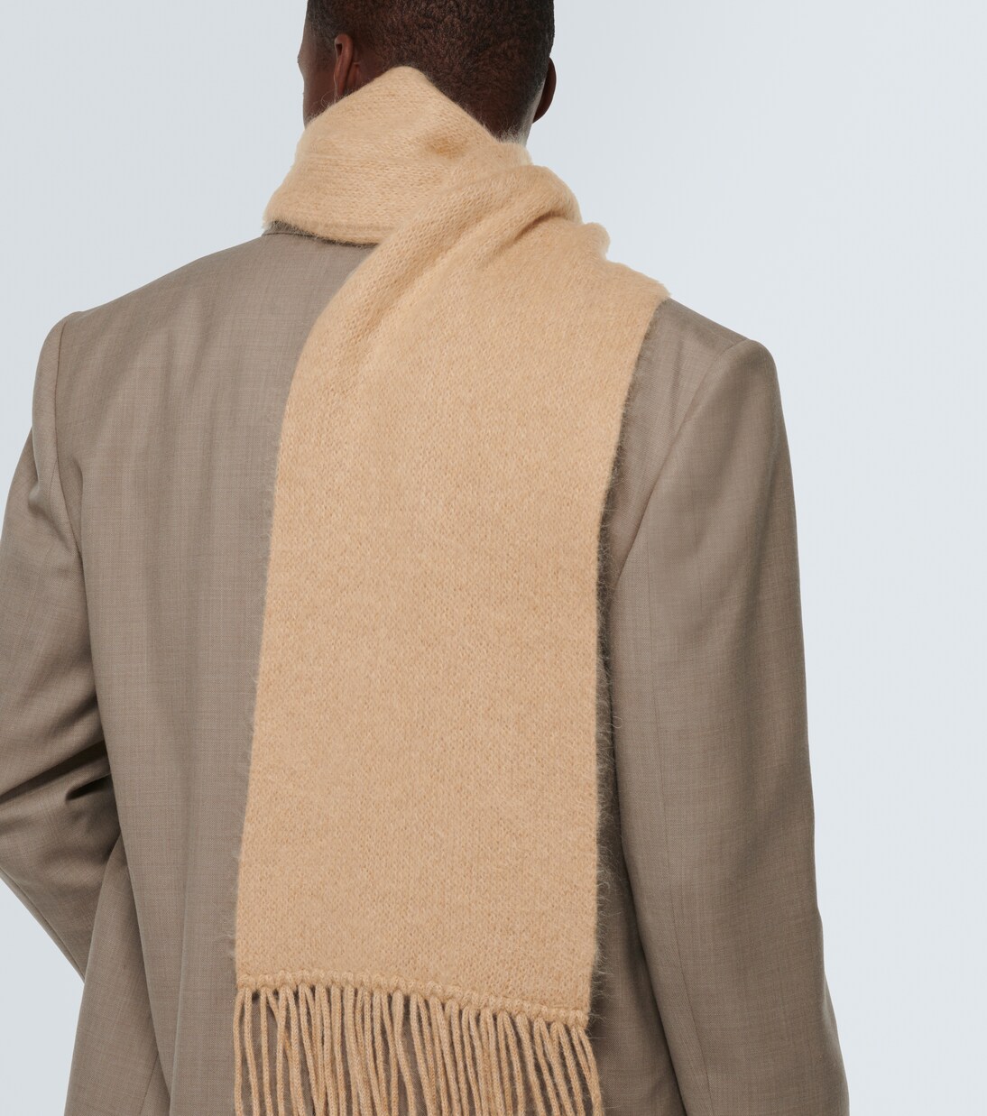 Logo mohair and wool-blend scarf | Miu Miu