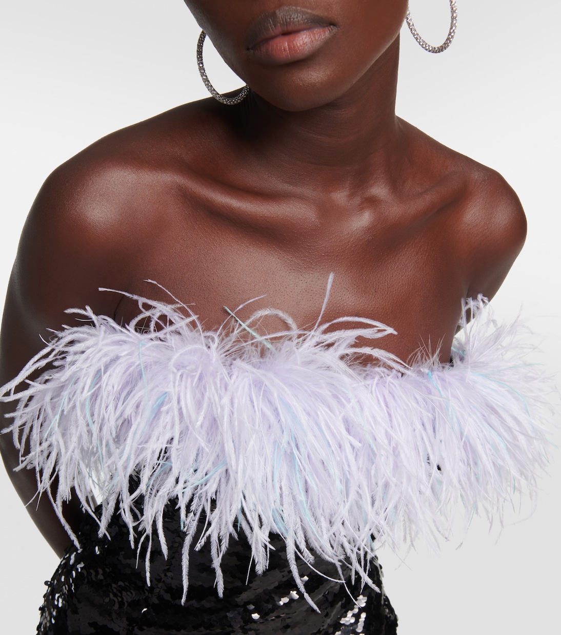 Robe à sequins et plumes | Self-Portrait