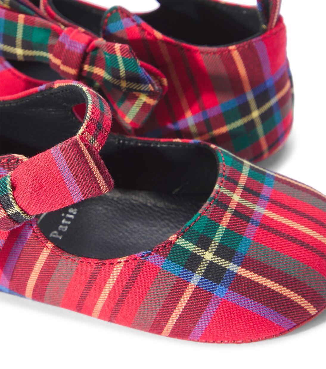 Baby Lou Babe checked Mary Jane flats | Christian Louboutin Kids
