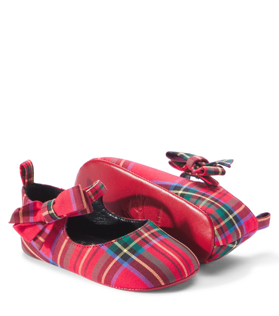 Baby Lou Babe checked Mary Jane flats | Christian Louboutin Kids