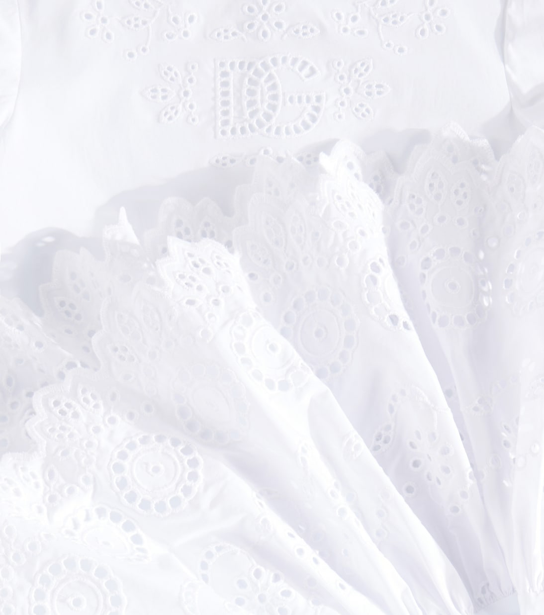 Robe brodée en coton à logo | Dolce&Gabbana Kids