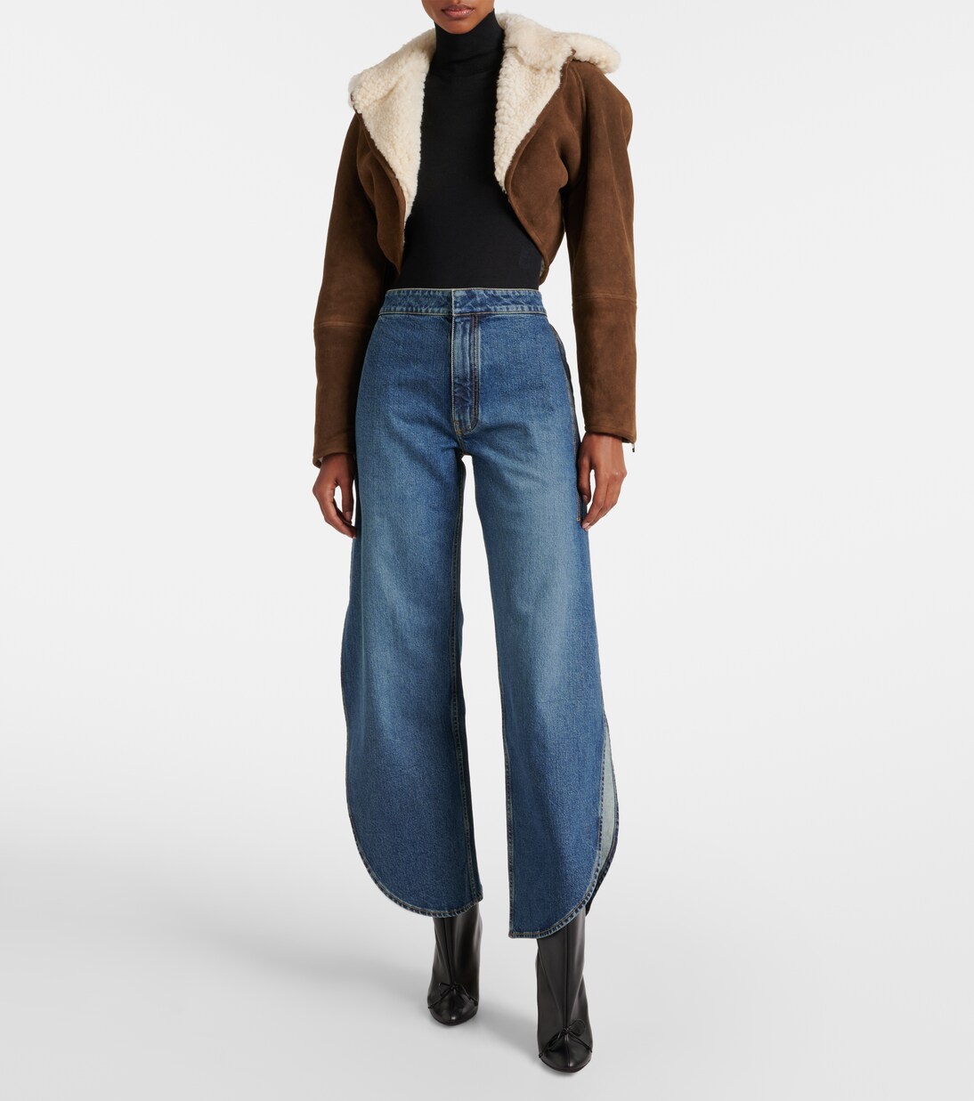 90 bow-detail leather ankle boots | Alaïa