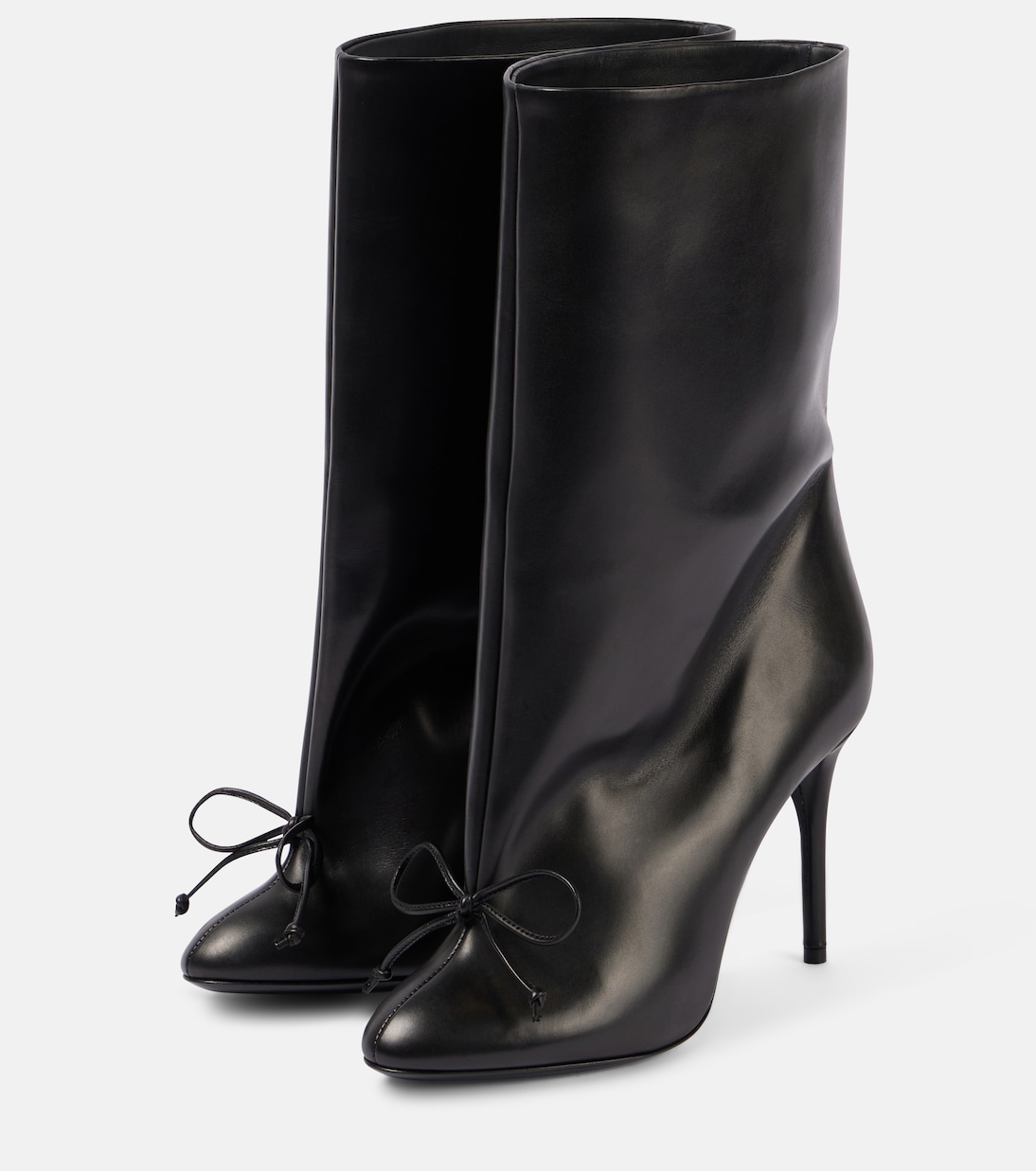 90 bow-detail leather ankle boots | Alaïa