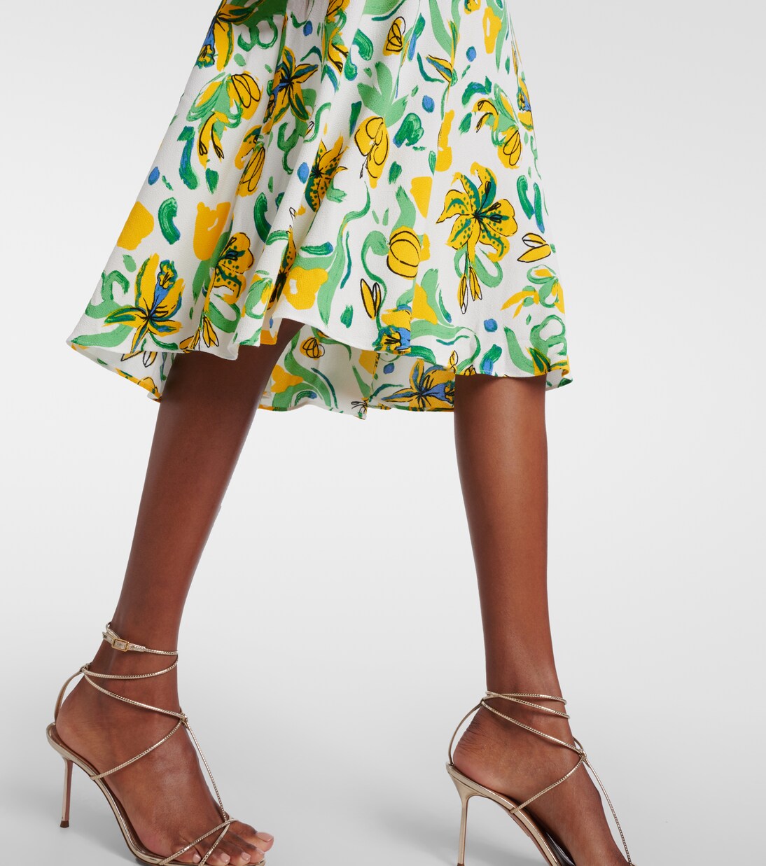 Robe midi Jemma en crêpe à fleurs | Diane von Furstenberg