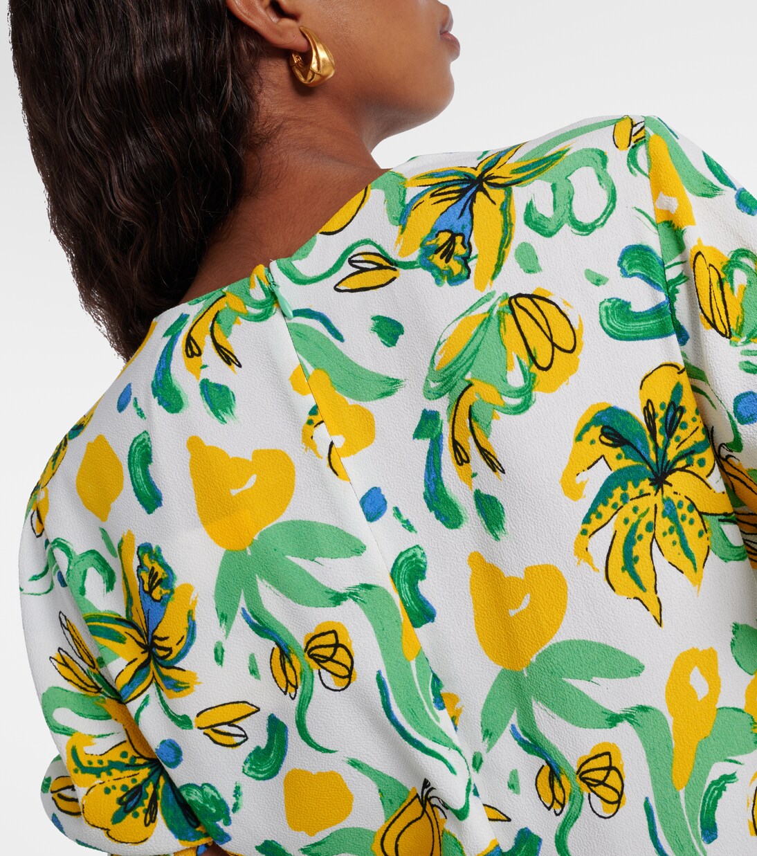 Robe midi Jemma en crêpe à fleurs | Diane von Furstenberg