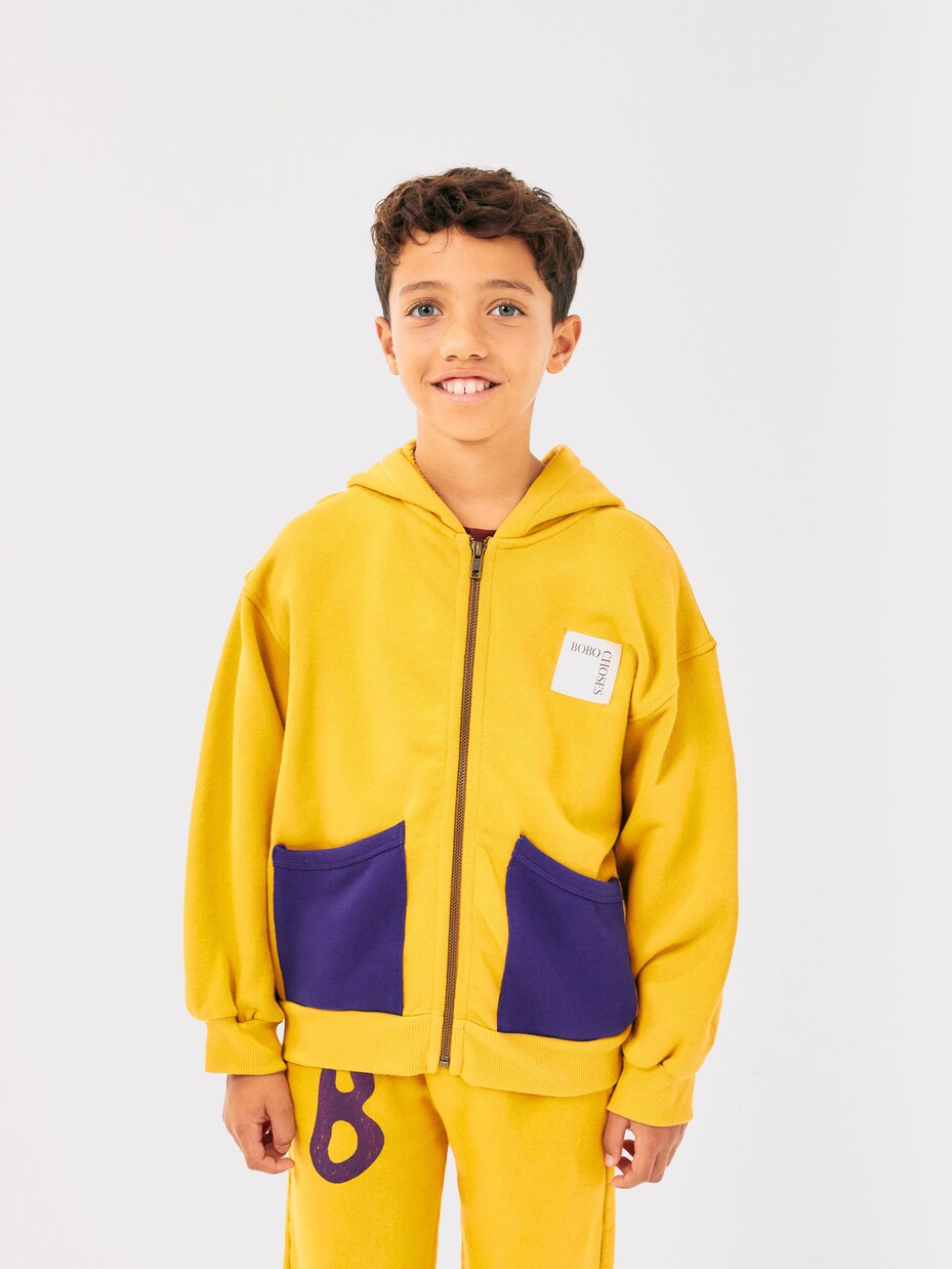 Bobo Choses cotton jersey zip-up hoodie | Bobo Choses