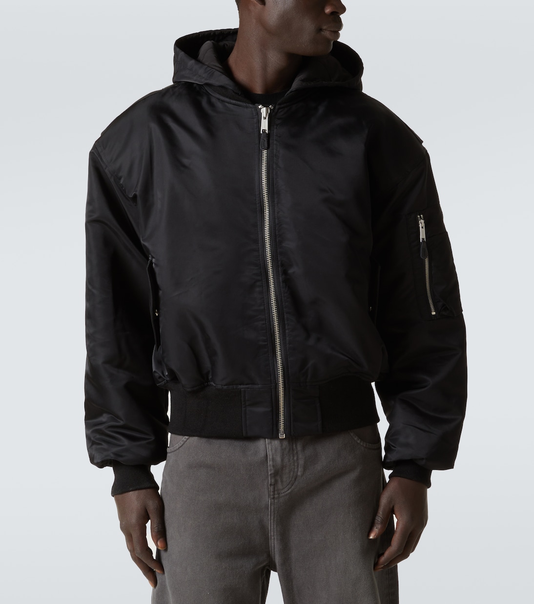 Hooded Broad bomber jacket | Entire Studios