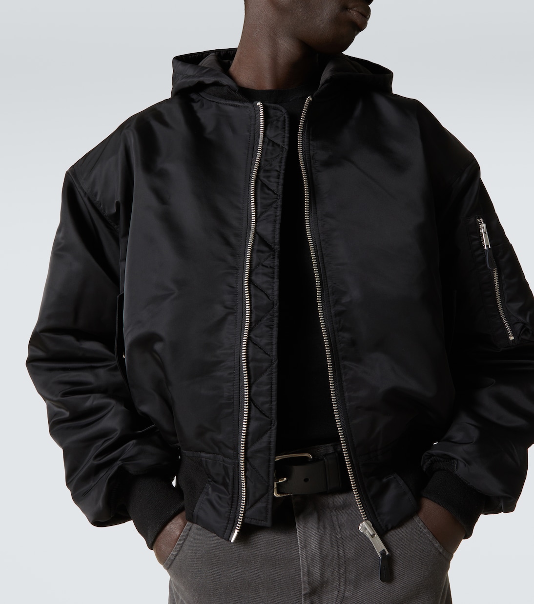 Hooded Broad bomber jacket | Entire Studios