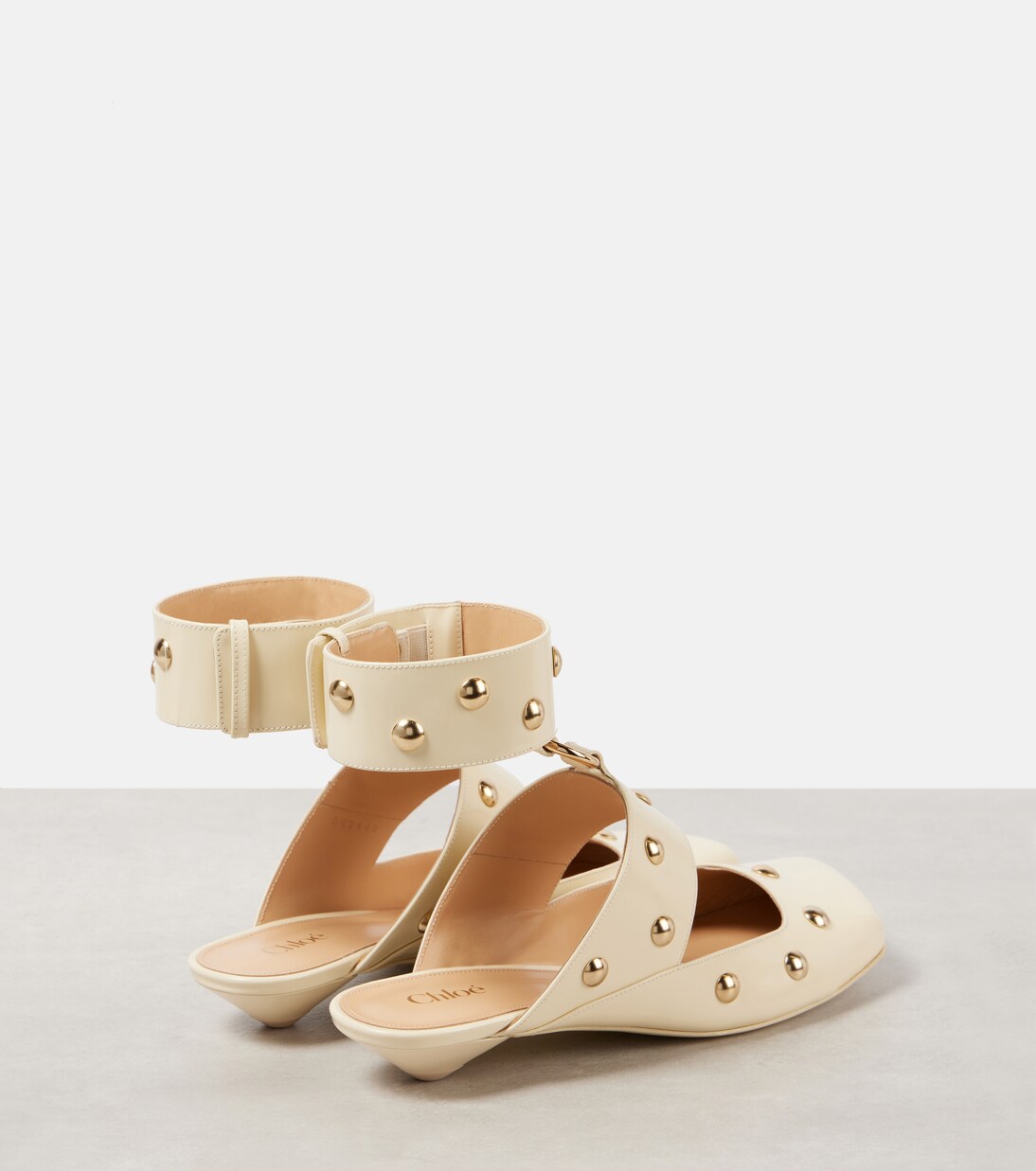 Sandalias Jade de piel con tachuelas | Chloé