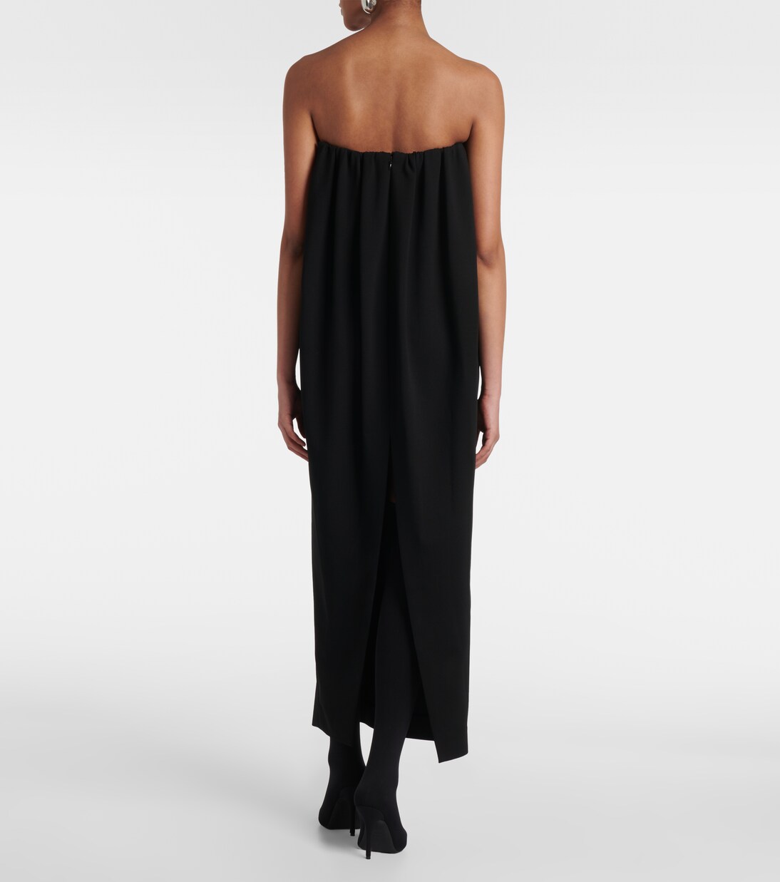 Robe bustier longue en crêpe et tulle | Jean Paul Gaultier