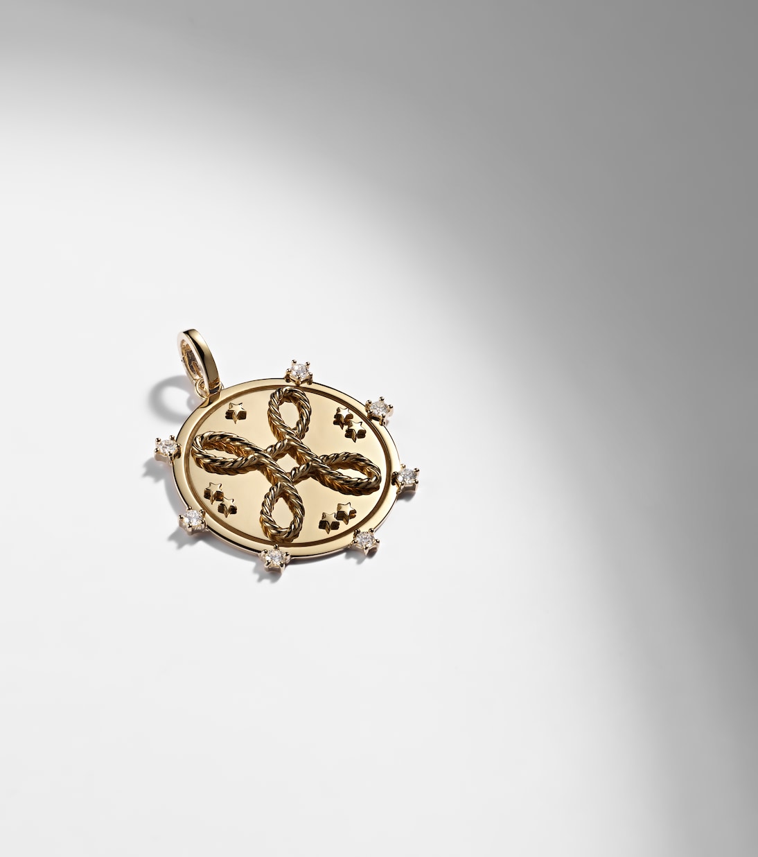 Anhänger True Love aus 18kt Gelbgold mit Diamanten | FoundRae