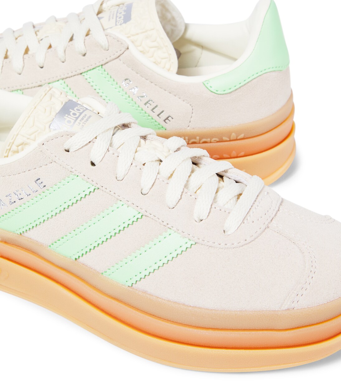 Gazelle Bold suede and leather sneakers | Adidas Originals Kids