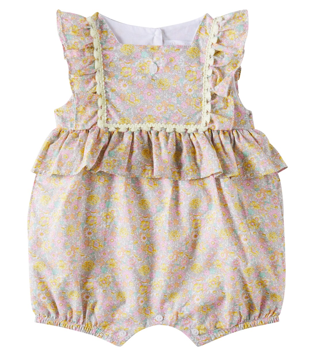 Baby floral cotton playsuit | Patachou