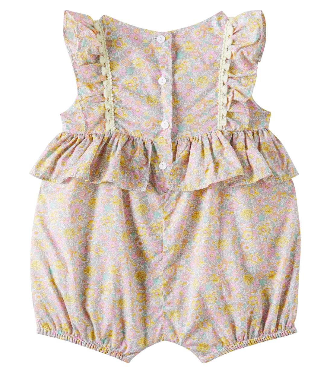 Baby floral cotton playsuit | Patachou