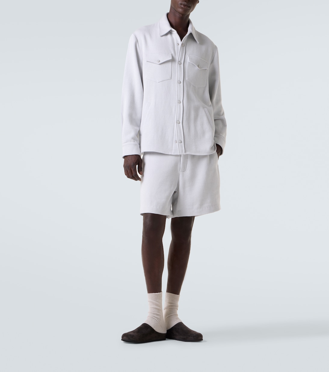 Explorer cashmere and cotton denim shorts | God's True Cashmere