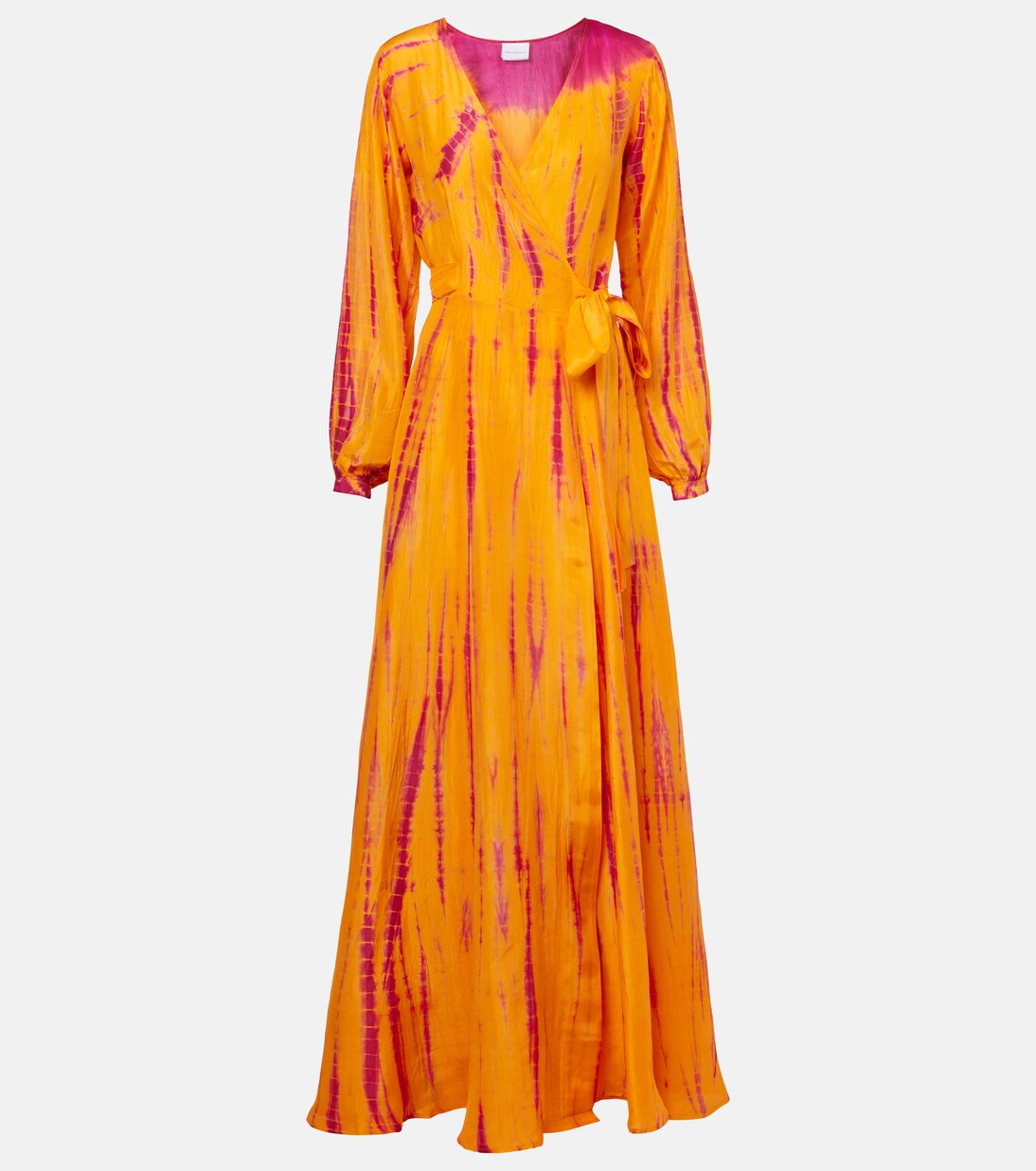 Tie-dye silk wrap dress | Anna Kosturova