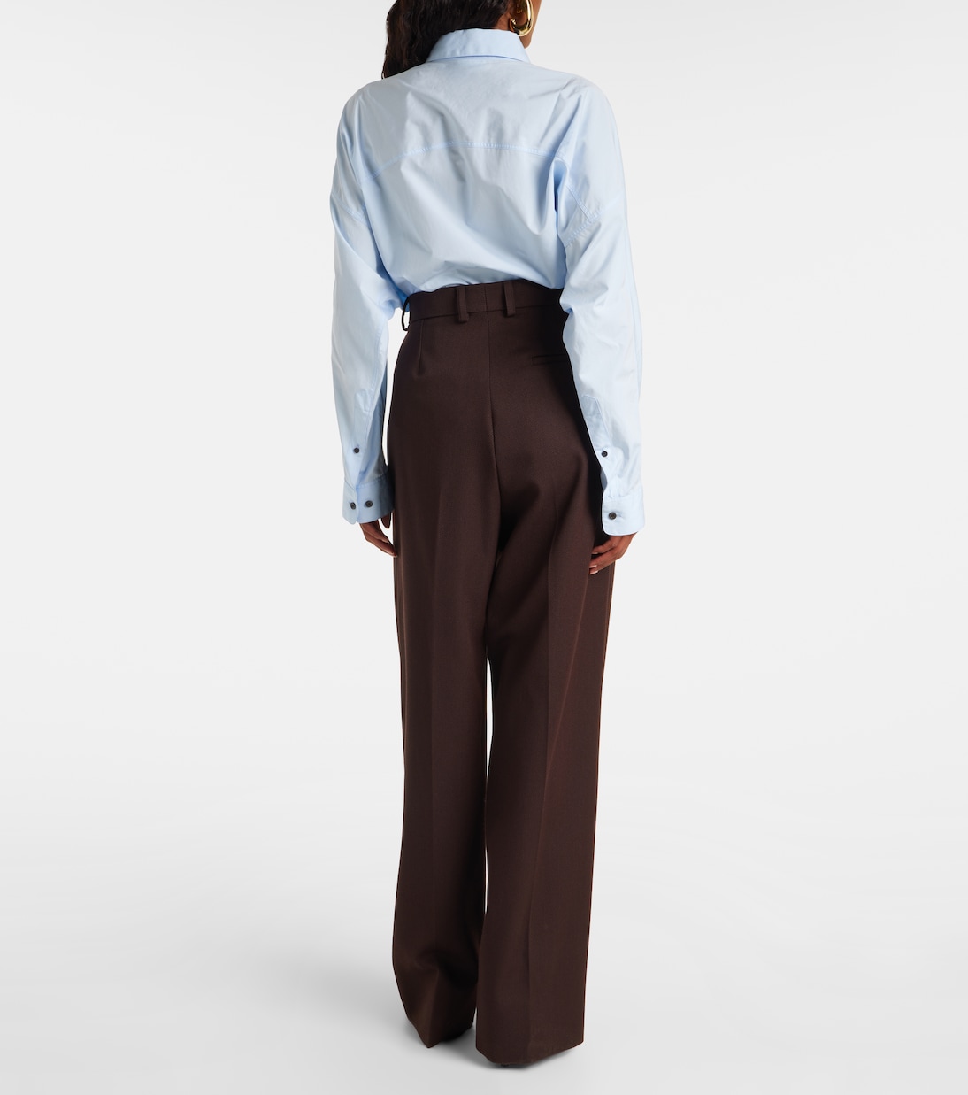 High-Rise-Hose aus Wolle | Stella McCartney
