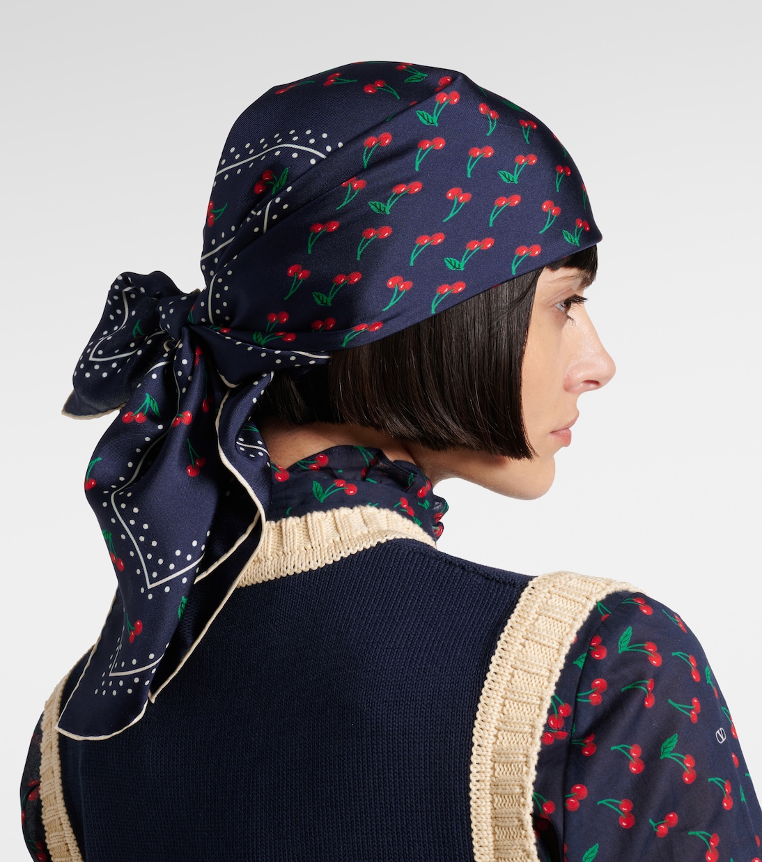 Foulard Cherryfic en soie | Valentino
