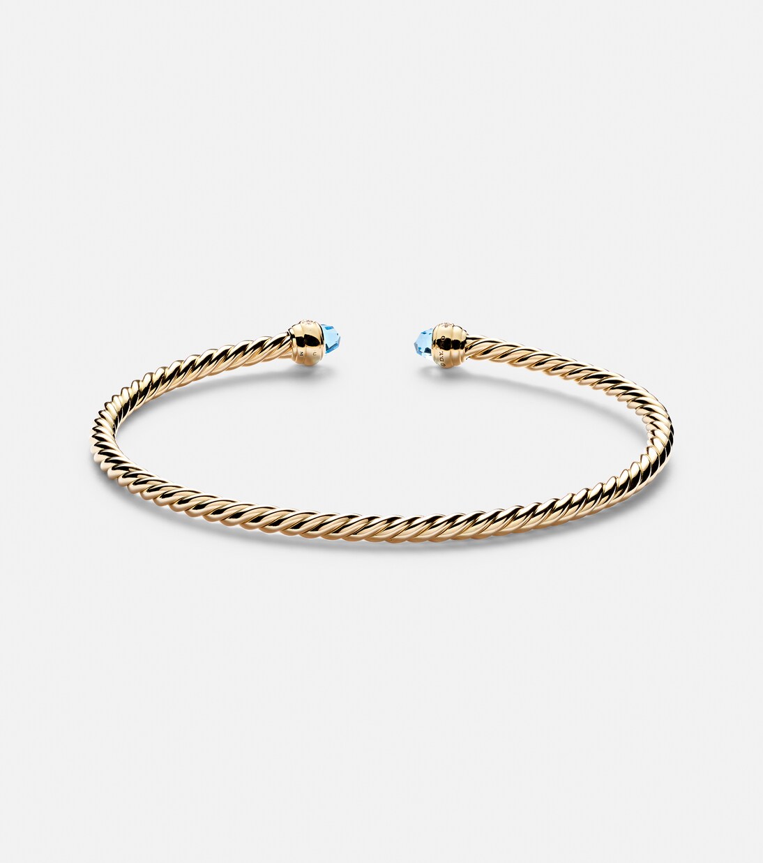 Cablespira® Flex 18kt 골드 토파즈 다이아몬드 커프 브레이슬릿 | David Yurman