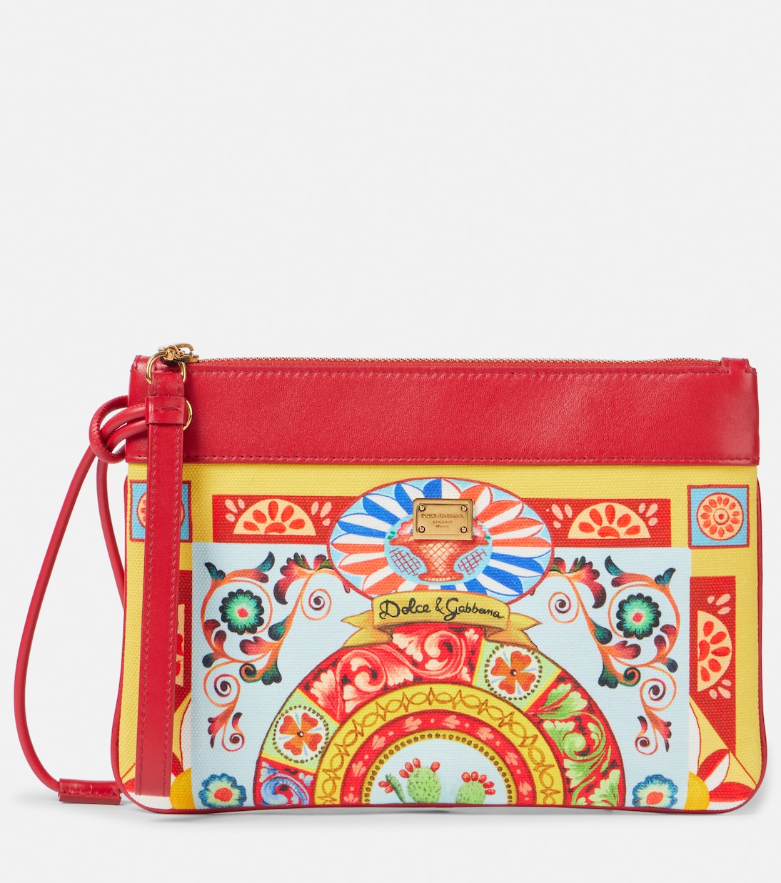 Small leather-trimmed pouch | Dolce&Gabbana