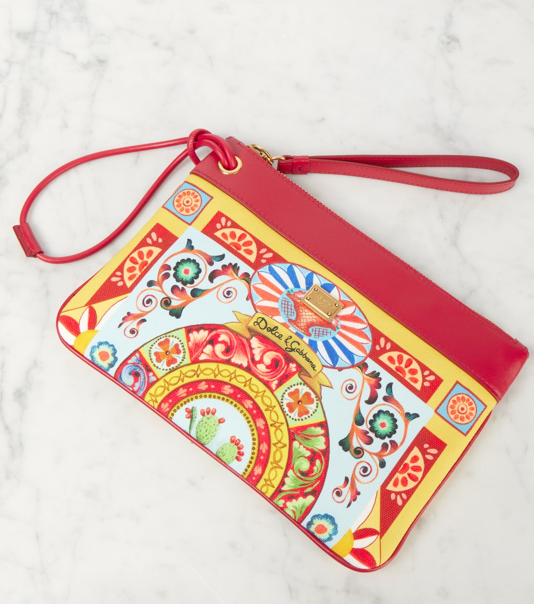 Small leather-trimmed pouch | Dolce&Gabbana