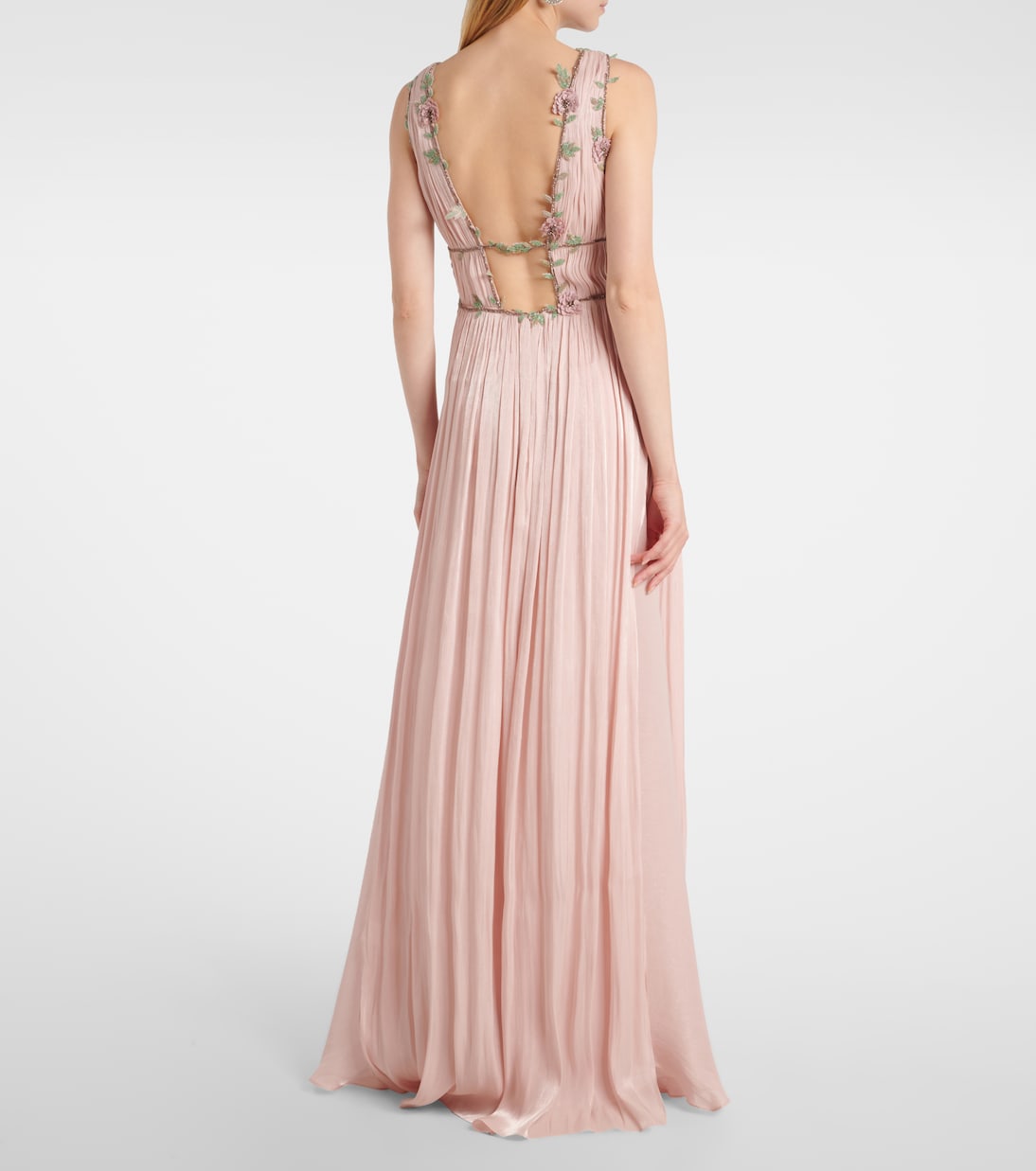 Verzierte Robe Nalina aus Georgette | Costarellos