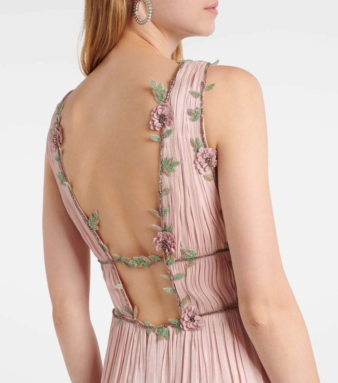 Verzierte Robe Nalina aus Georgette | Costarellos