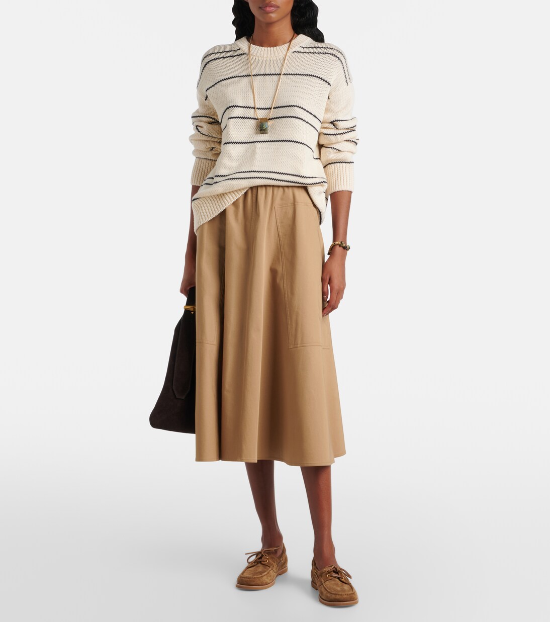 Pull rayé en laine mélangée | Vince