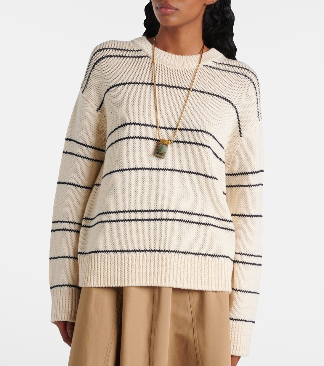 Pull rayé en laine mélangée | Vince