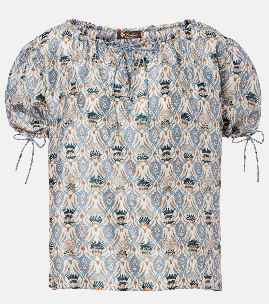 Bedrucktes Top Rose aus Seide | Loro Piana