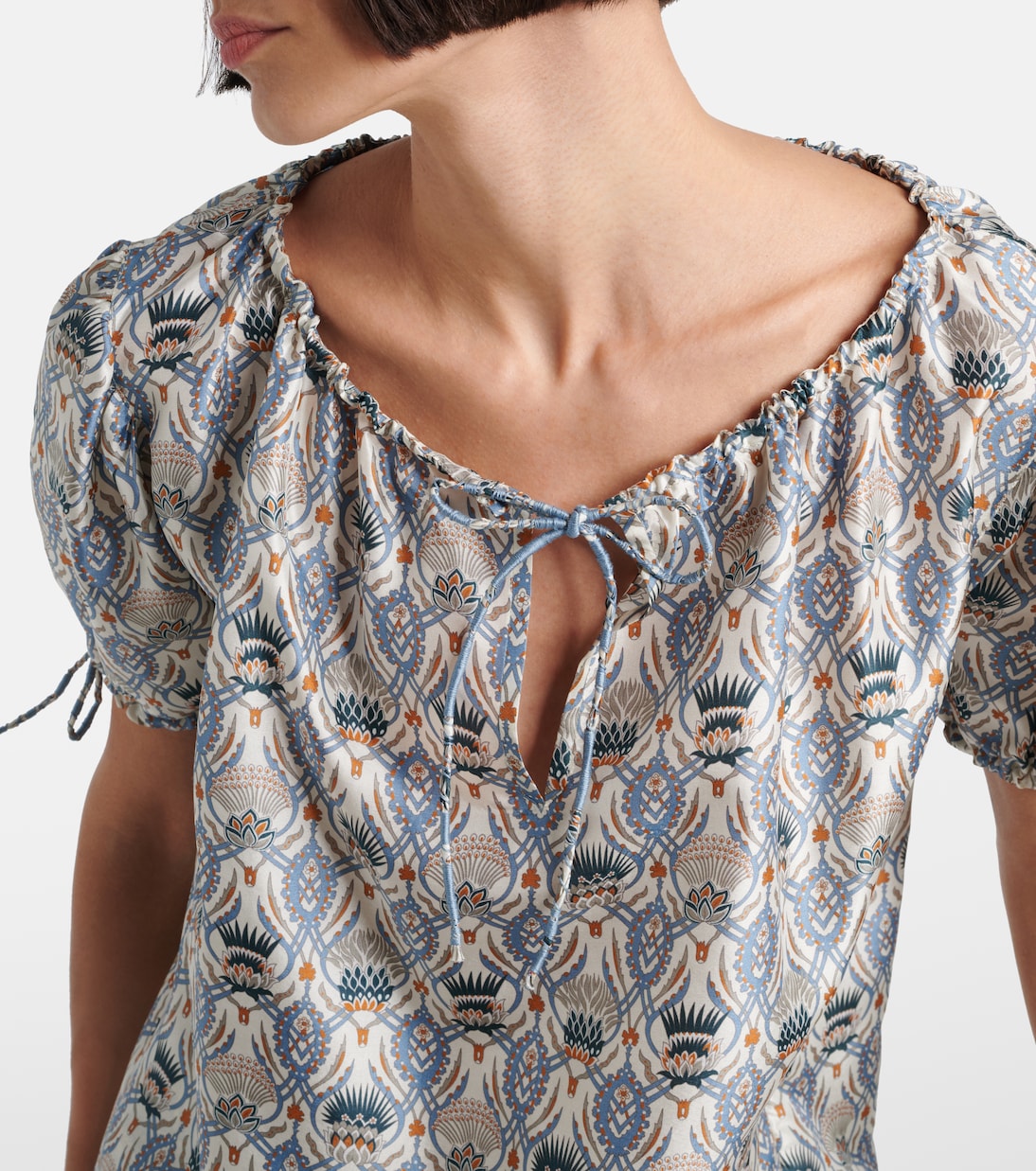 Bedrucktes Top Rose aus Seide | Loro Piana