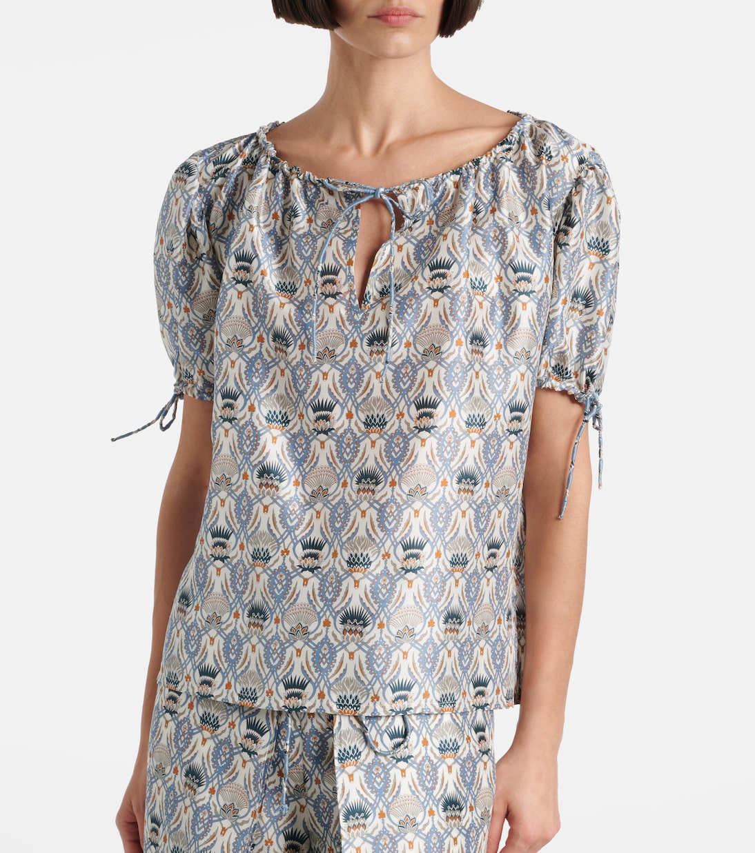 Bedrucktes Top Rose aus Seide | Loro Piana