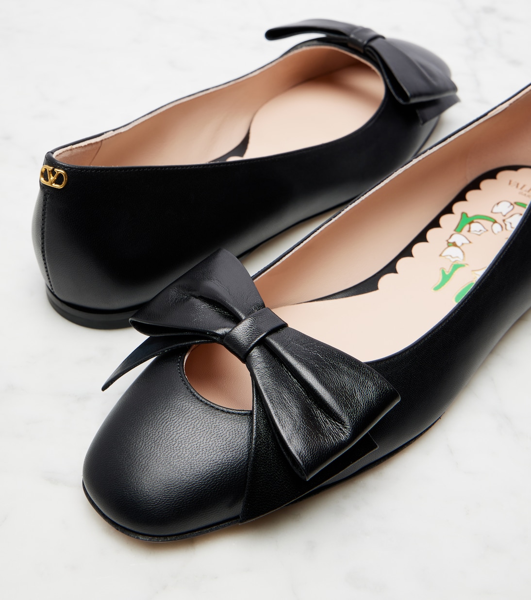 Bowow leather ballet flats | Valentino Garavani