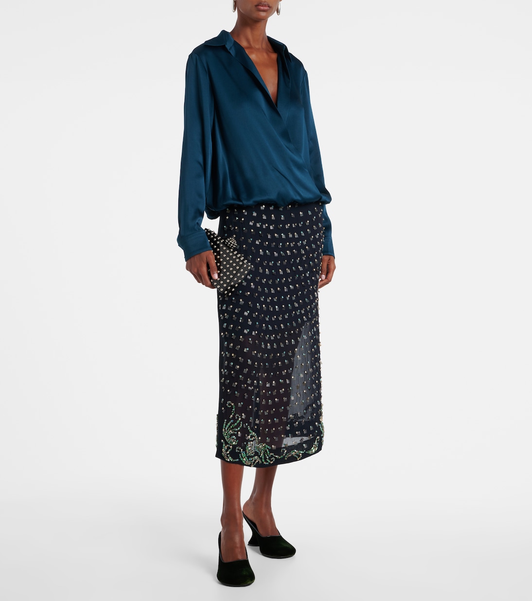 Cosmic Mini studded clutch | Aquazzura