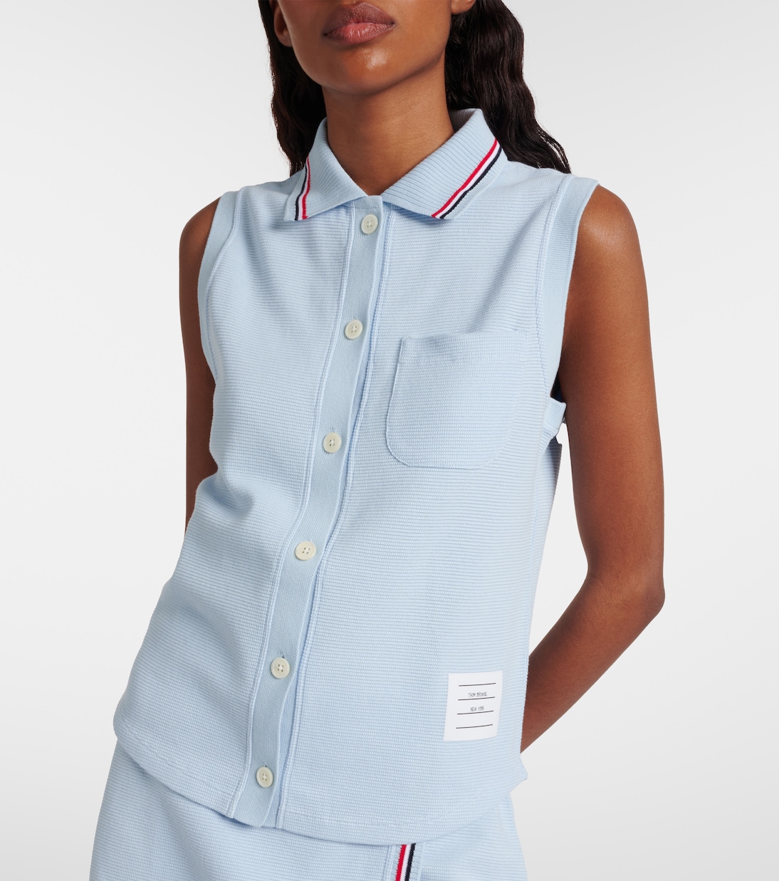 Polo de algodón sin mangas | Thom Browne