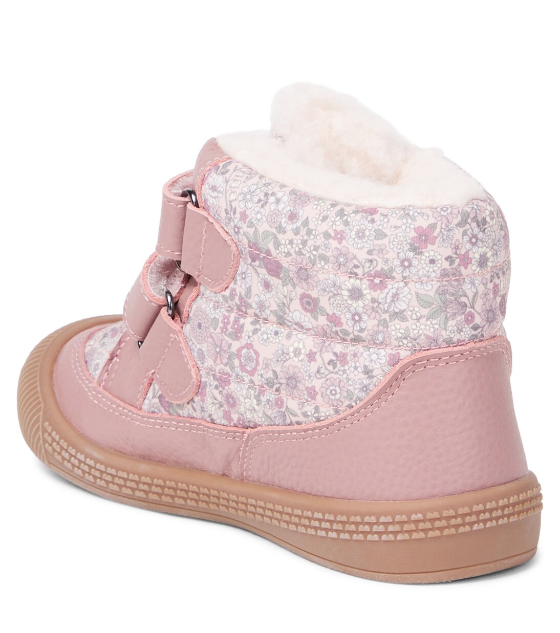 Tex floral leather-trimmed boots | Wheat