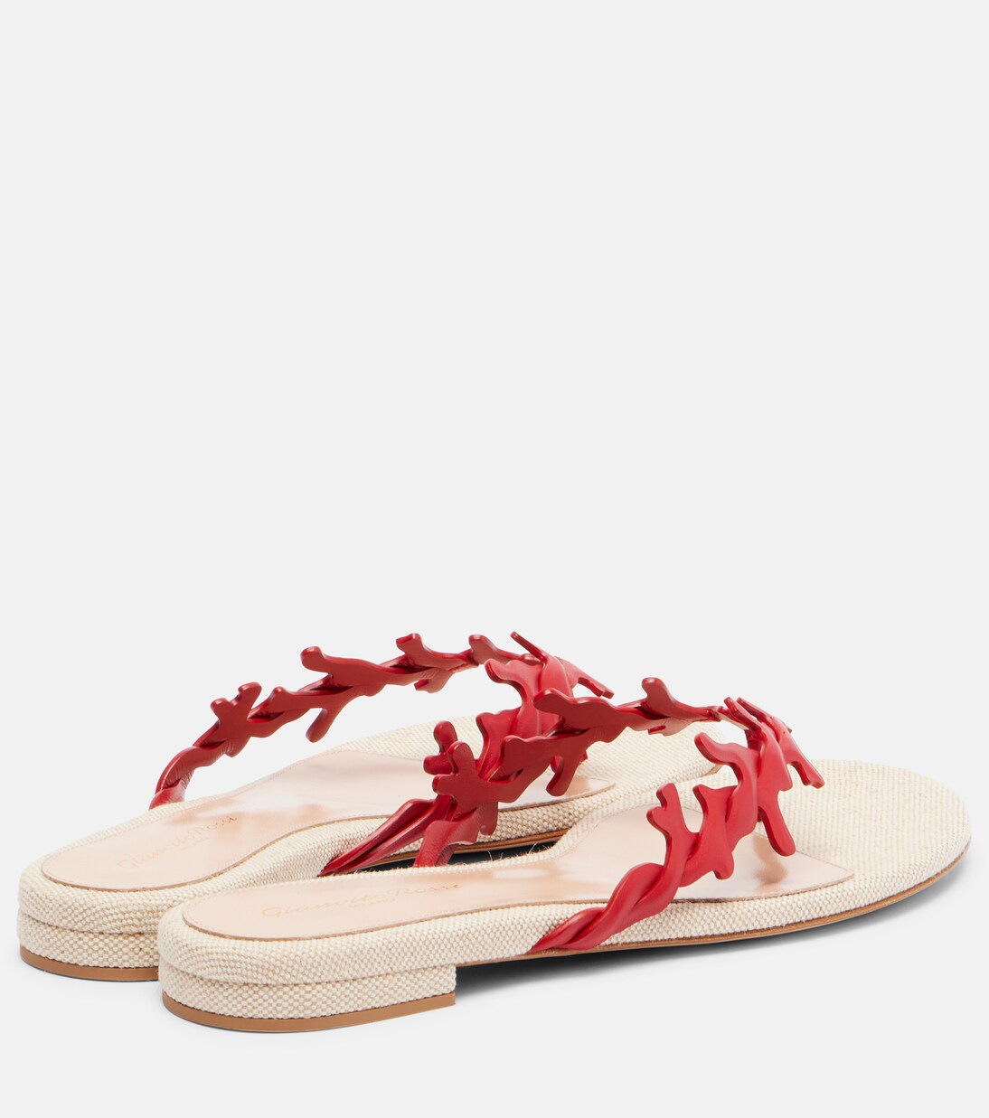 Canvas and leather thong sandals | Gianvito Rossi