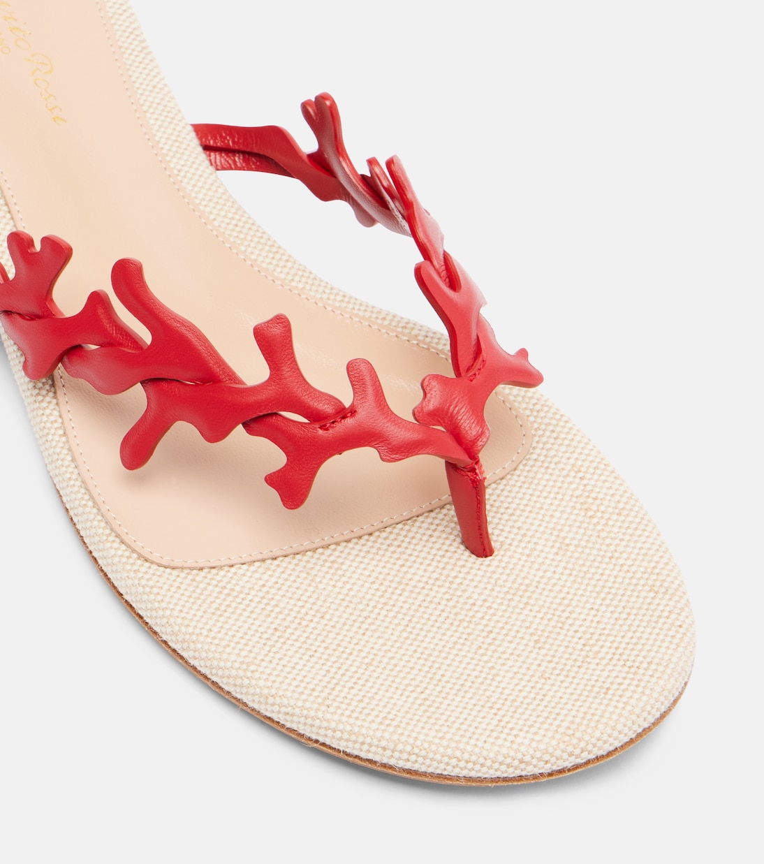 Canvas and leather thong sandals | Gianvito Rossi