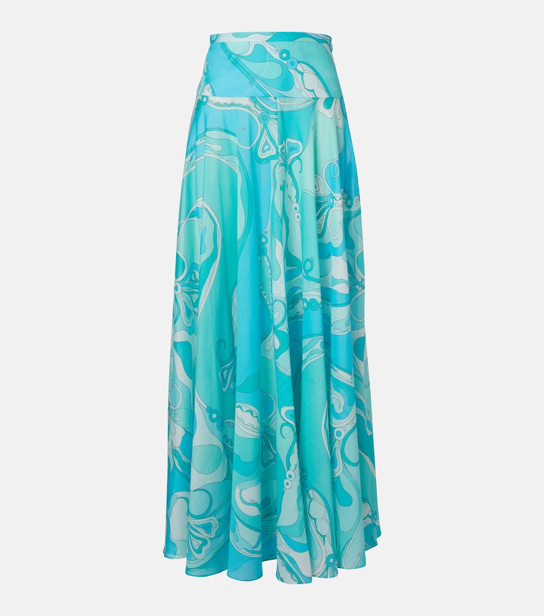 Orchidee high-rise cotton maxi skirt | Pucci