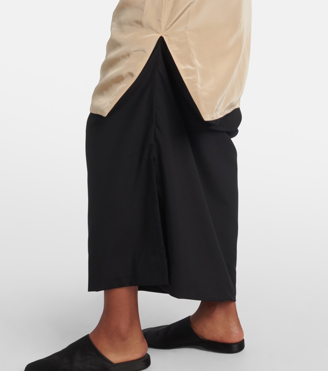 Tyler layered wool and silk maxi skirt | Calvin Klein Collection